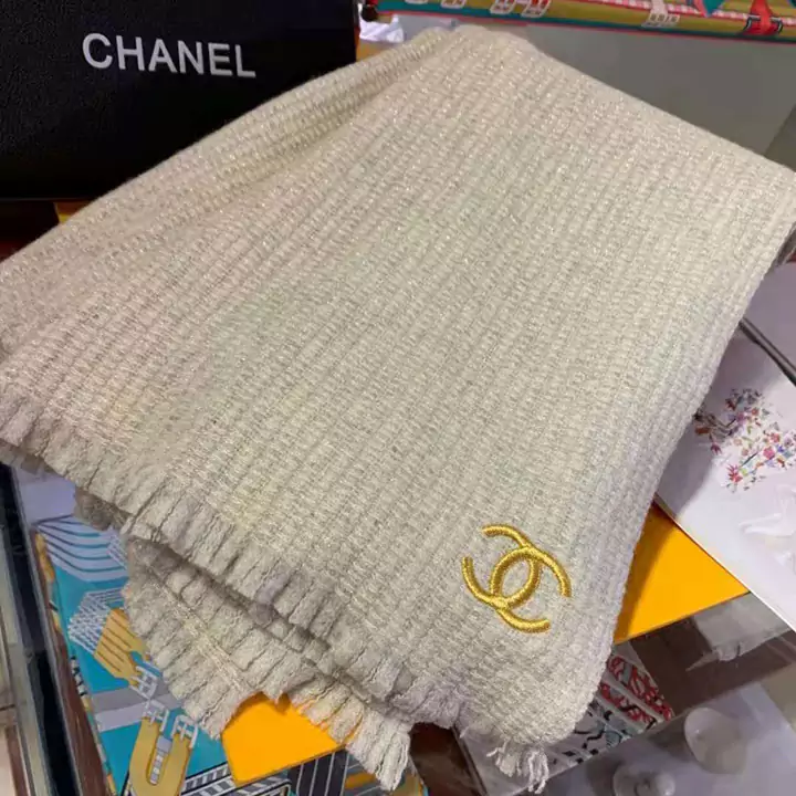 Chanel ストール ウール